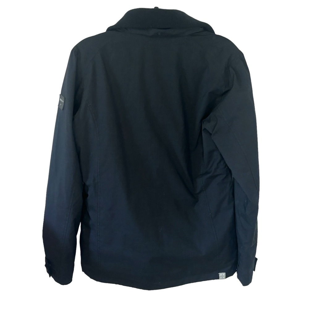 Roxy Black Hooded Coat Jacket Slim Fit Winter Sport Size Medium - Picture 4 of 14